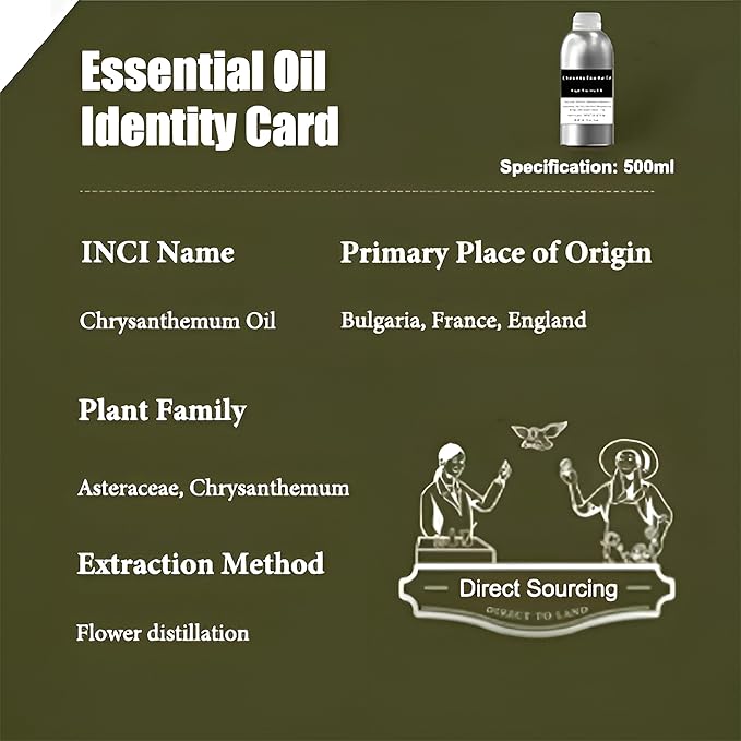 100% Pure Organic Blue German Chamomile Essential Oil Therapeutic & Food Grade for Aromatherapy